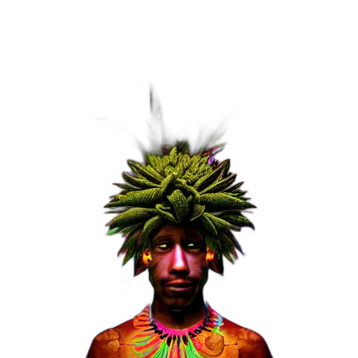 crown, hat, face, staff transparent PNG cut-out