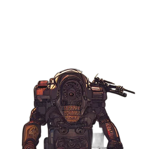robot, weapon, mask, staff transparent PNG cut-out