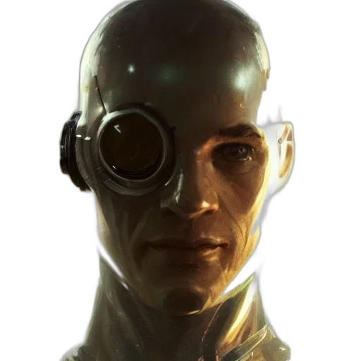 robot, face, mask, staff transparent PNG cut-out