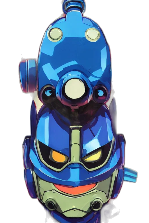robot, mask, face, weapon transparent PNG cut-out