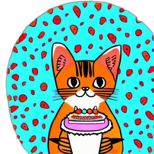 food, colorful, cute, cat transparent PNG cut-out