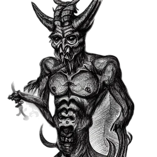 creature, mask, staff, dragon transparent PNG cut-out