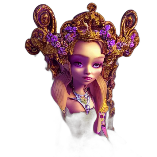 crown, jewelry, staff, face transparent PNG cut-out