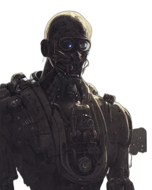 robot, face, mask, concept art transparent PNG cut-out