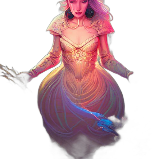 dress, jewelry, fantasy art, concept art transparent PNG cut-out