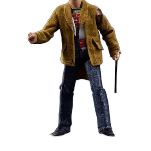 jacket, staff, 3d render, concept art transparent PNG cut-out