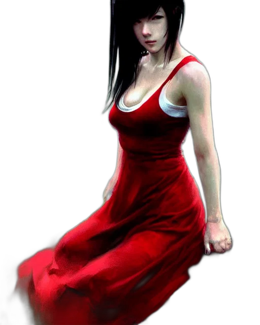 dress, face, concept art, photorealistic transparent PNG cut-out