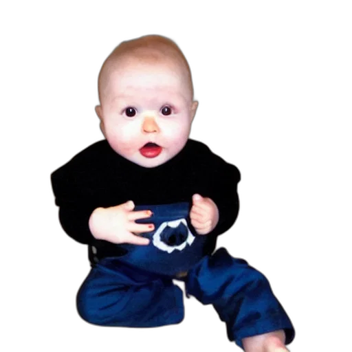 jacket, face, creature, staff transparent PNG cut-out