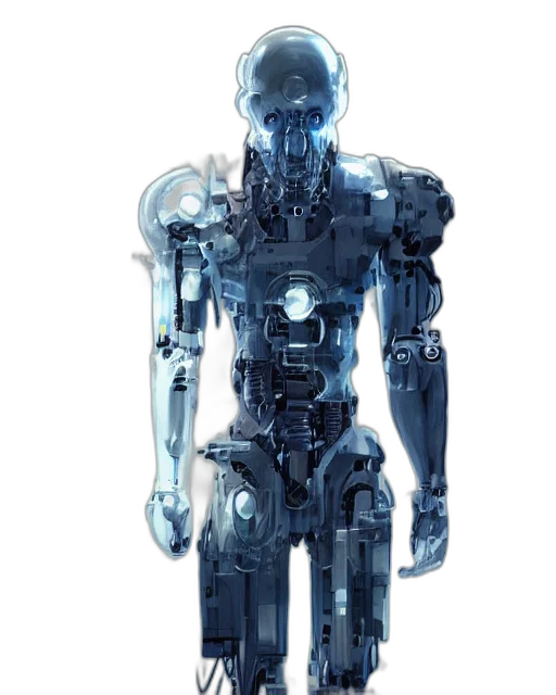 robot, staff, weapon, face transparent PNG cut-out
