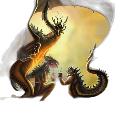 dragon, creature, concept art, fantasy art transparent PNG cut-out