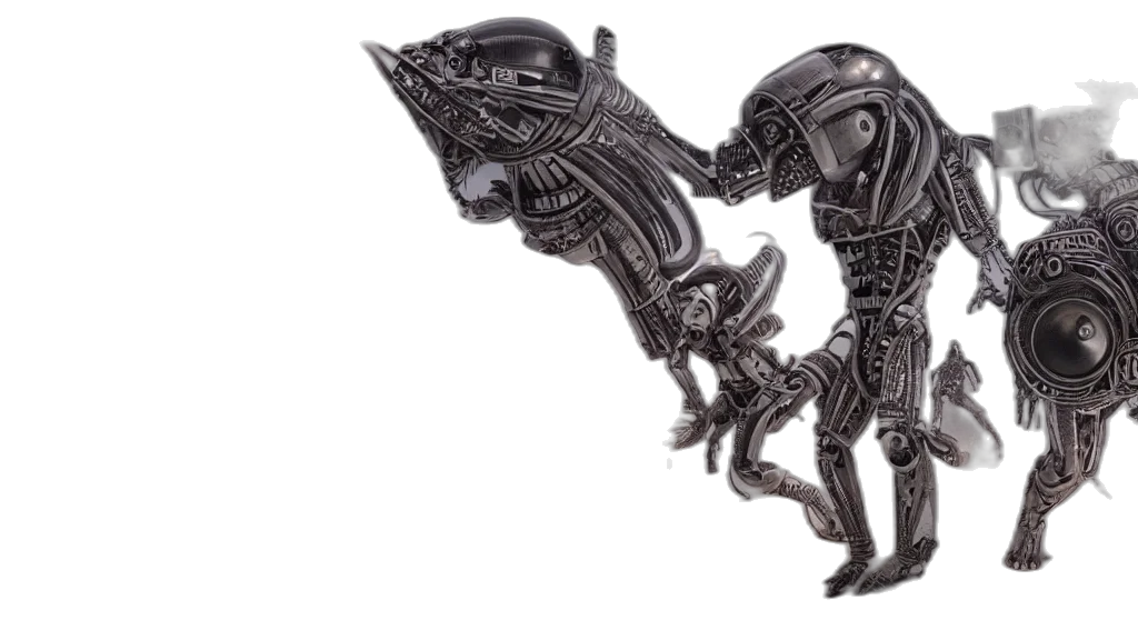 robot, dragon, concept art, 3d render transparent PNG cut-out