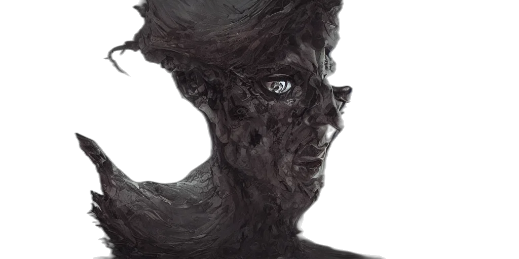 face, mask, creature, hair transparent PNG cut-out