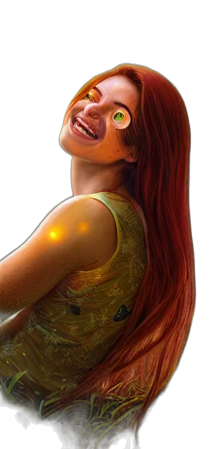 hair, jewelry, mask, face transparent PNG cut-out