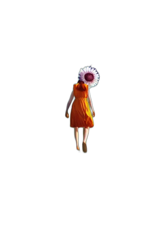 dress, staff, creature, flower transparent PNG cut-out