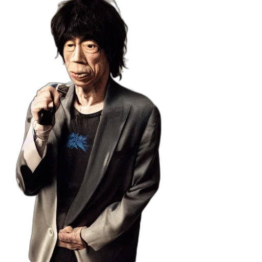 jacket, staff, umbrella, photorealistic transparent PNG cut-out