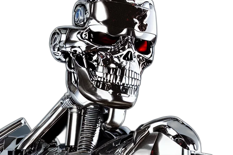 robot, cyberpunk, 3d render, photorealistic transparent PNG cut-out
