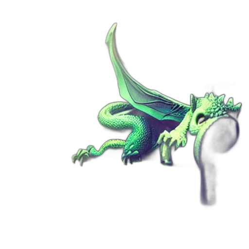dragon, staff, creature, weapon transparent PNG cut-out