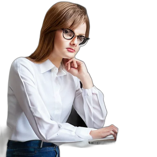 staff, jewelry, face, jacket transparent PNG cut-out
