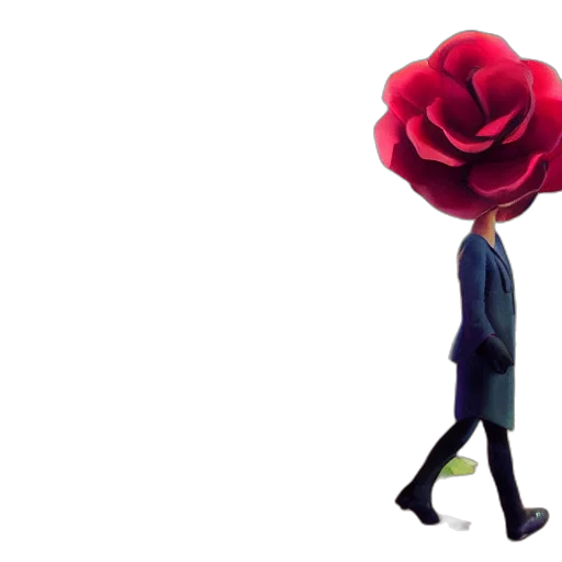 flower, robot, jacket, staff transparent PNG cut-out