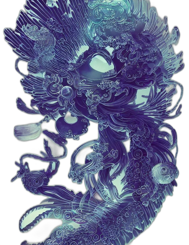 dragon, crown, mask, jewelry transparent PNG cut-out