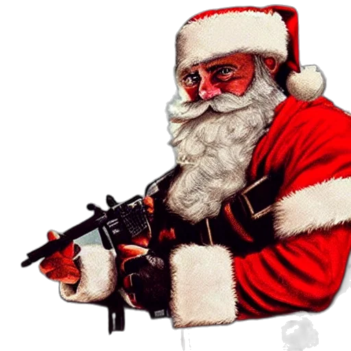 weapon, captain, price, santa transparent PNG cut-out