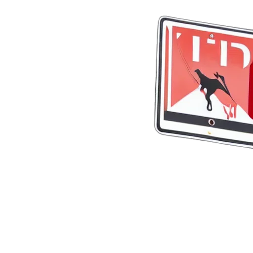road, sign, warning, kanye transparent PNG cut-out