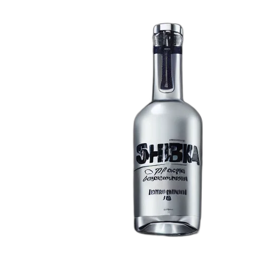 bottle, 3d render, vodka, modern transparent PNG cut-out