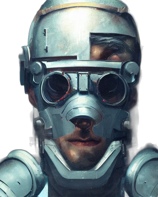 robot, mask, face, weapon transparent PNG cut-out