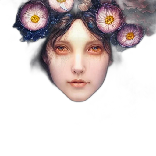 face, mask, flower, crown transparent PNG cut-out
