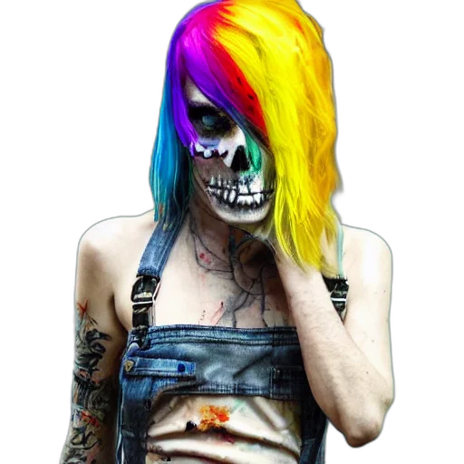 hair, face, dress, creature transparent PNG cut-out
