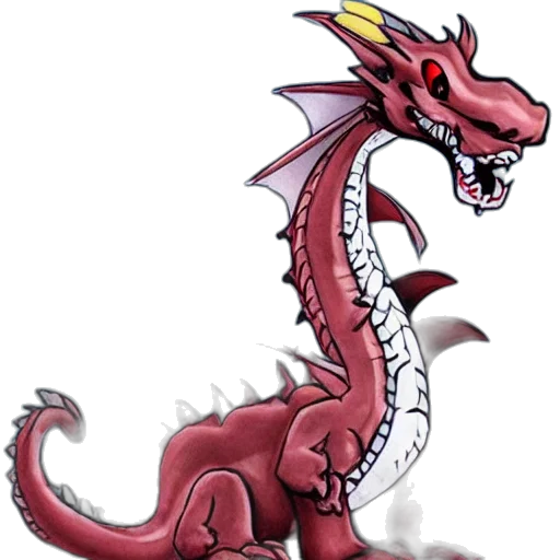 dragon, staff, animal, creature transparent PNG cut-out