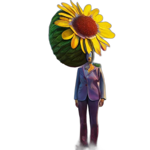 flower, umbrella, staff, hat transparent PNG cut-out