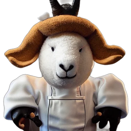 staff, hat, 3d render, portrait transparent PNG cut-out