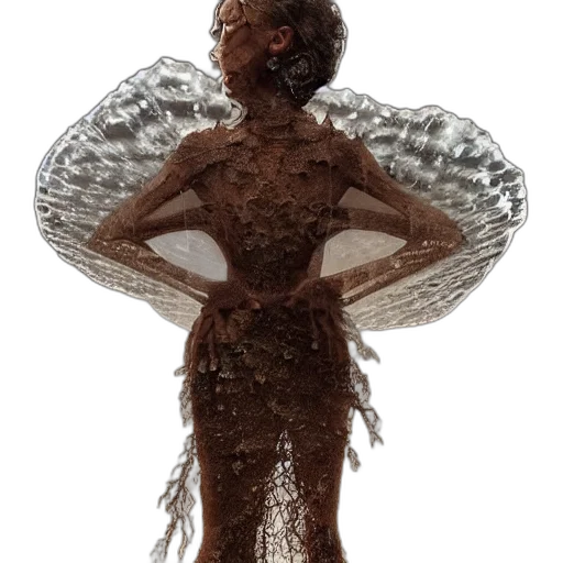 dress, hair, creature, crown transparent PNG cut-out