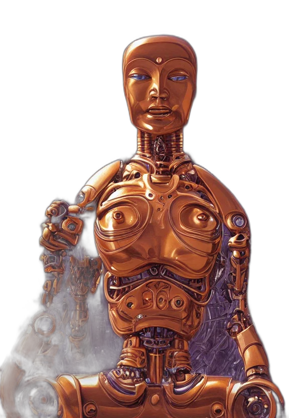 robot, jewelry, crown, dress transparent PNG cut-out