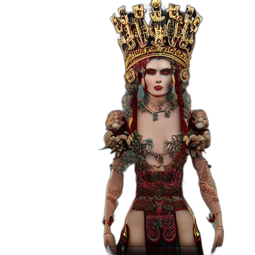 crown, jewelry, staff, fantasy art transparent PNG cut-out