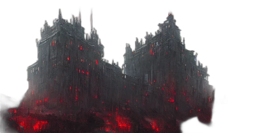 building, robot, sword, concept art transparent PNG cut-out