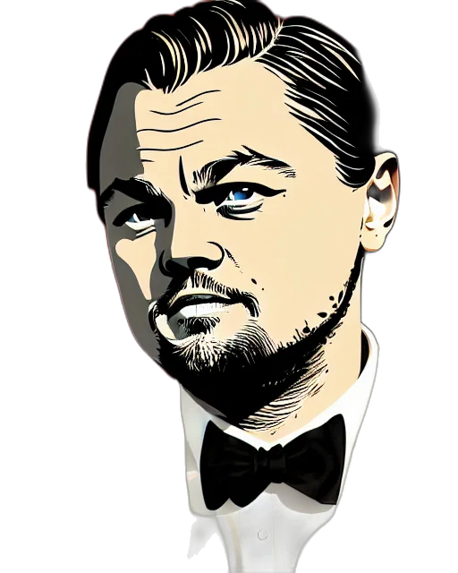 face, cartoon, comic book art, photorealistic transparent PNG cut-out