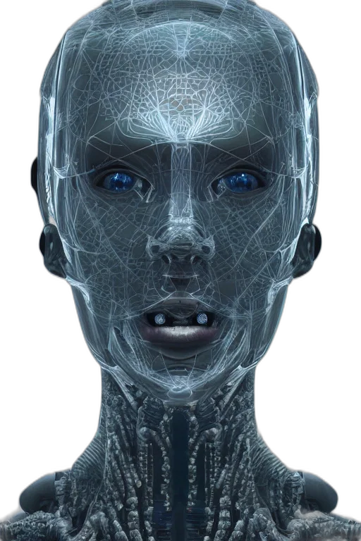 robot, face, mask, creature transparent PNG cut-out