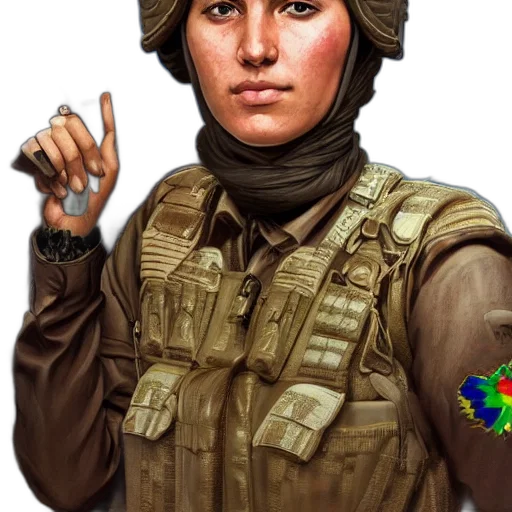 weapon, face, staff, jacket transparent PNG cut-out