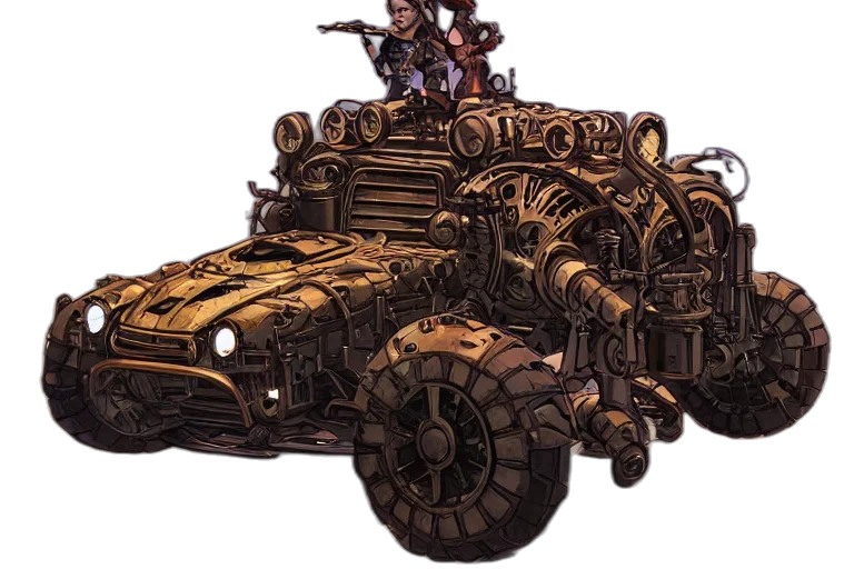 car, weapon, concept art, fantasy art transparent PNG cut-out