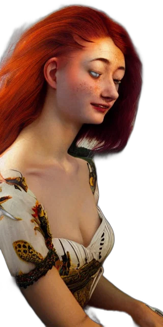 dress, jewelry, face, robot transparent PNG cut-out
