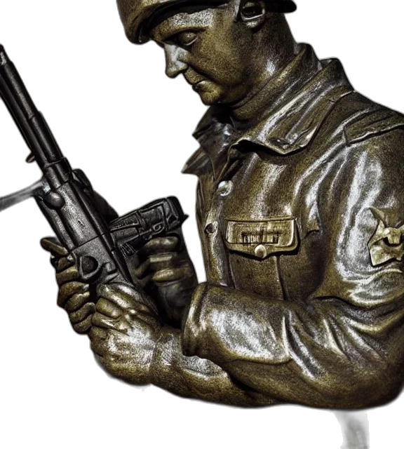 jacket, weapon, staff, photorealistic transparent PNG cut-out