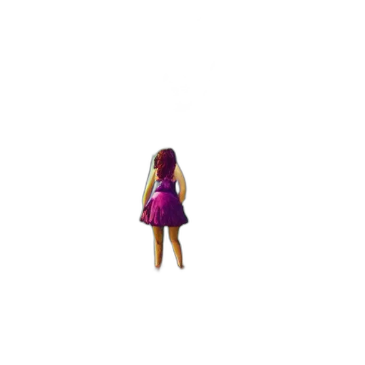dress, hair, creature, robot transparent PNG cut-out