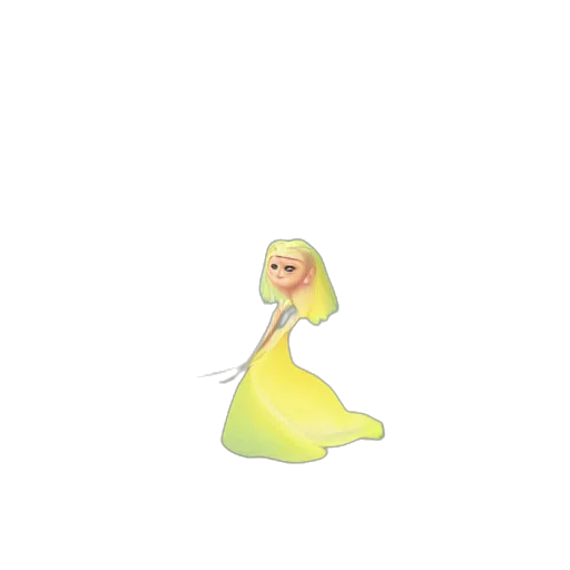 dress, creature, crown, staff transparent PNG cut-out