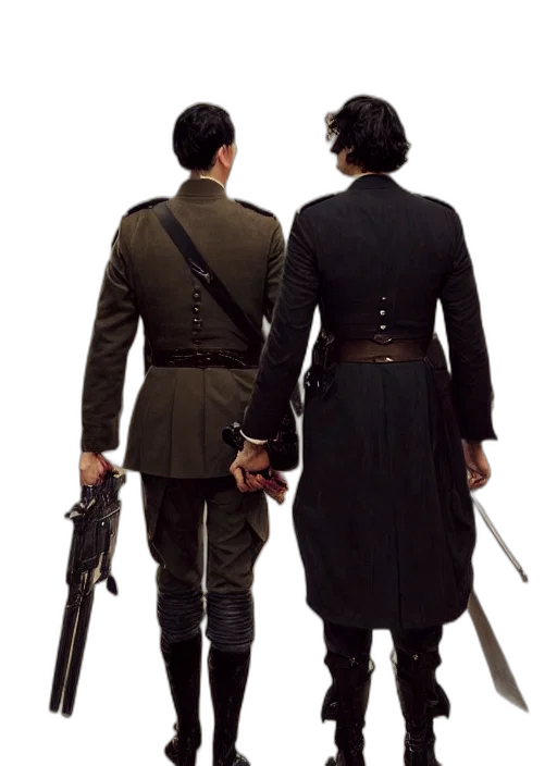 staff, jacket, sword, weapon transparent PNG cut-out
