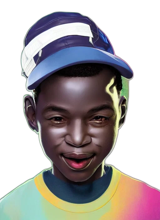 face, hat, photorealistic, cartoon transparent PNG cut-out