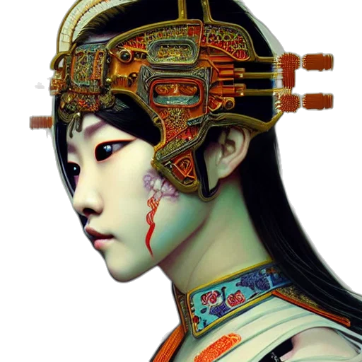 robot, face, mask, crown transparent PNG cut-out