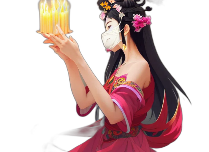 crown, staff, dress, mask transparent PNG cut-out