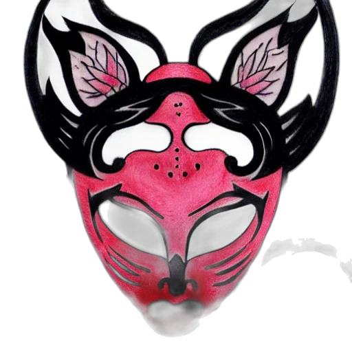 mask, concept art, fantasy art, 3d render transparent PNG cut-out